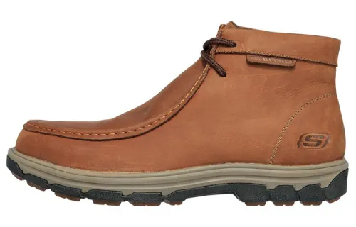 Skechers Work Leather Comfortable High top Casual Shoes Men's Brown