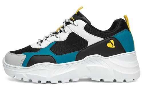 Skechers B Rad Running Shoes White/Black/Blue Women's