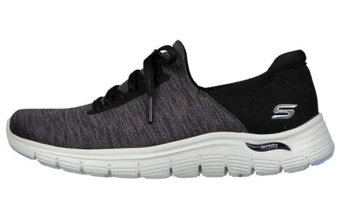 Skechers ARCH FIT VISTA Fabric Low top Sports Casual Shoes Women's Black Gray White