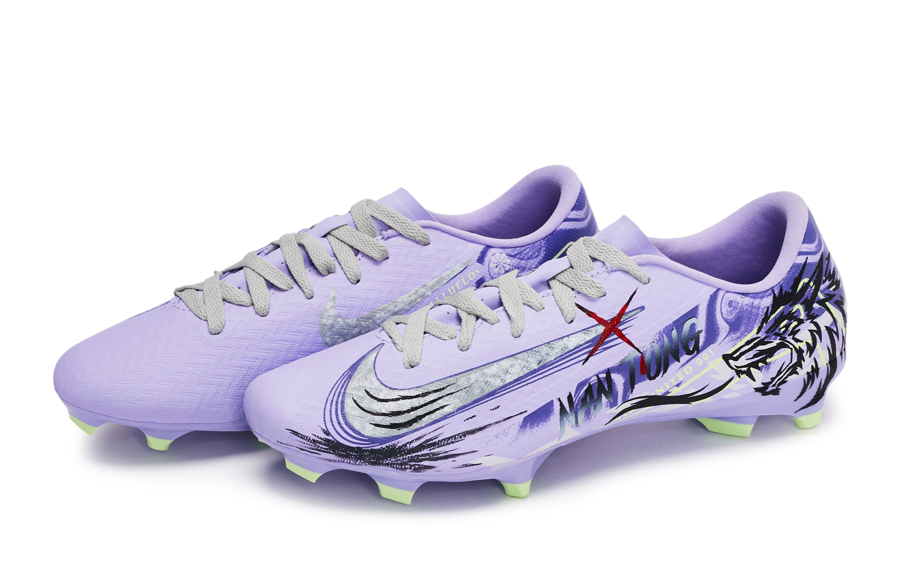 Nike Mercurial Vapor 16 Cushioning Soccer Shoes Unisex Black Gray Purple Green