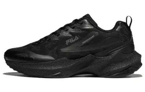 FILA Nre E3 Textile, Leather Low top Casual Shoes Unisex Black