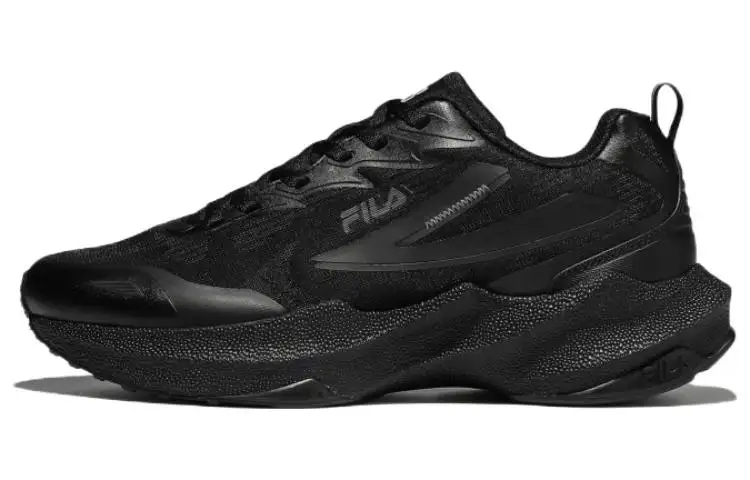 FILA Nre E3 Textile, Leather Low top Casual Shoes Unisex Black