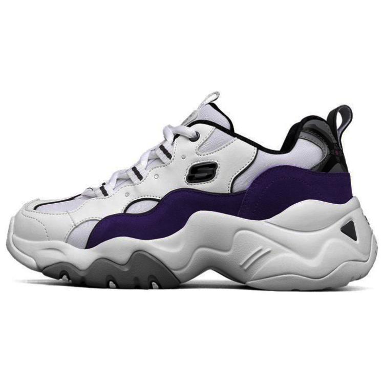 Skechers One Punch Man X Skechers D'lites 3.0 Low Top Running Shoes White/Purple Women's