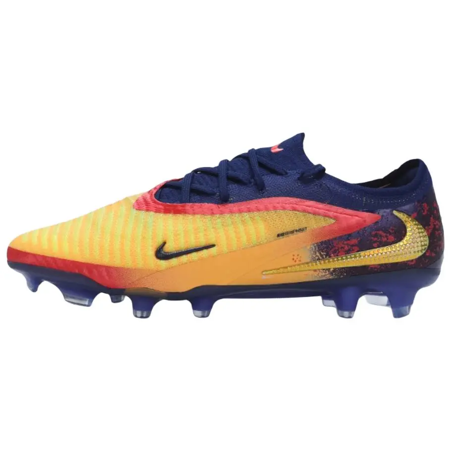 Nike Phantom 6 FG Firm Ground Soft Ground Slip Resistant Abrasion Resistant Soccer Shoes Unisex Yellow
