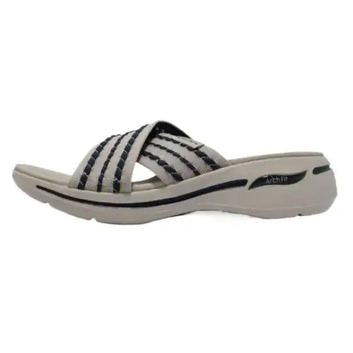 Skechers Go Walk Arch Fit Slide Slippers Women's Milk Tea