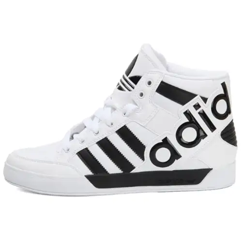 Adidas Originals Hardcourt Slip Resistant Abrasion Resistant High top Casual Shoes Unisex White