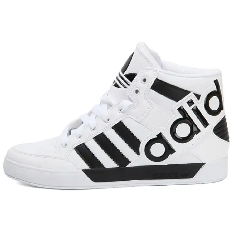 Adidas Originals Hardcourt Slip Resistant Abrasion Resistant High top Casual Shoes Unisex White