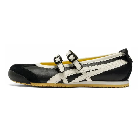 Onitsuka Tiger MEXICO 66 TGRS Mary Jane Shoes Women's Black White