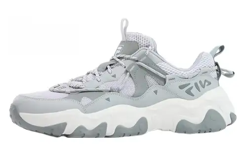 FILA Fila FLUID 5 Cat Claw Shoes 5th Generation Comfortable and Versatile Wear-Resistant Increased Low-top Life Casual Shoes Men's Gray White