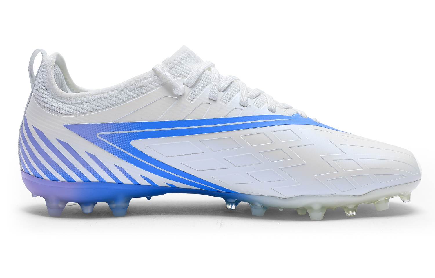 KELME Shadow 1.5 MG Multi Ground Cushioning Coverage Support Soccer Shoes Unisex White Blue