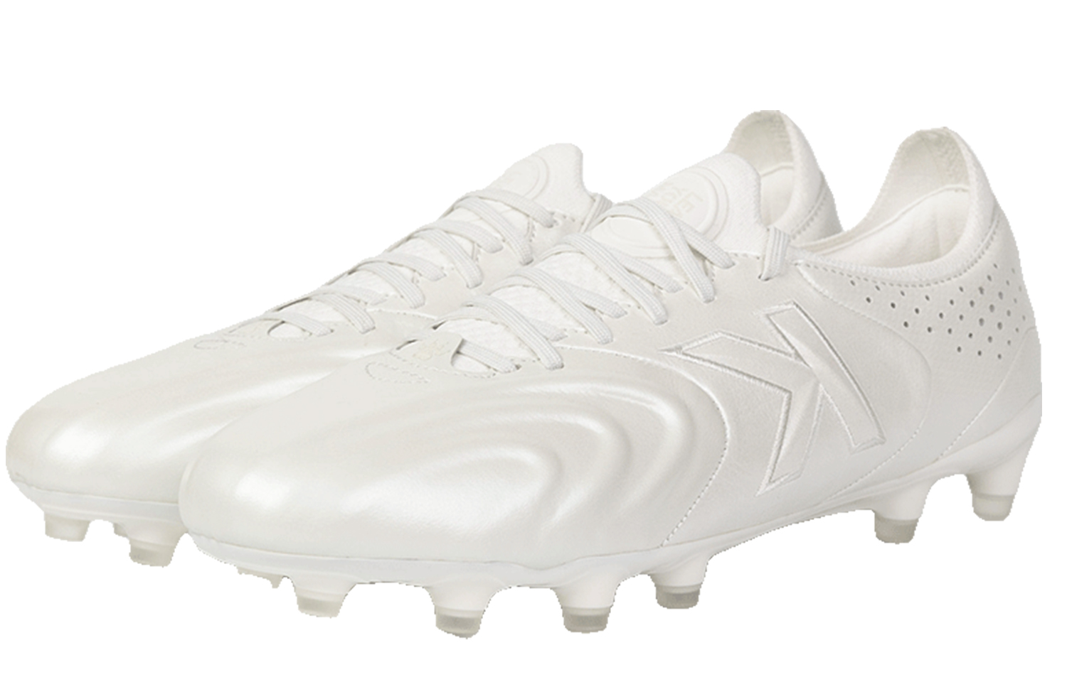 KELME Grail Collection FG Firm Ground Slip Resistant, Abrasion Resistant, Breathable Soccer Shoes Men’s White