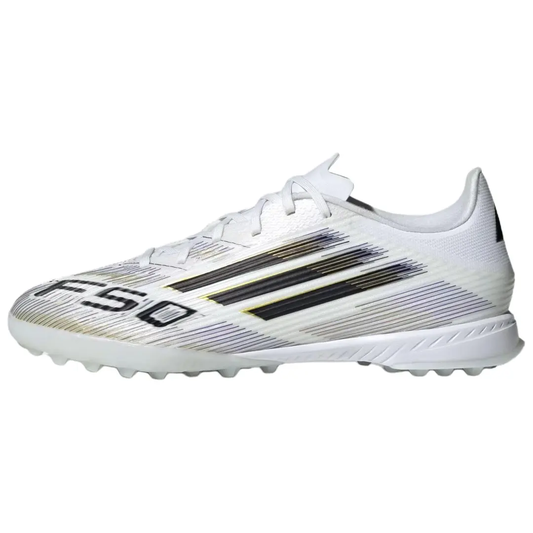 Adidas F50 League Slip Resistant Abrasion Resistant Soccer Shoes Unisex White