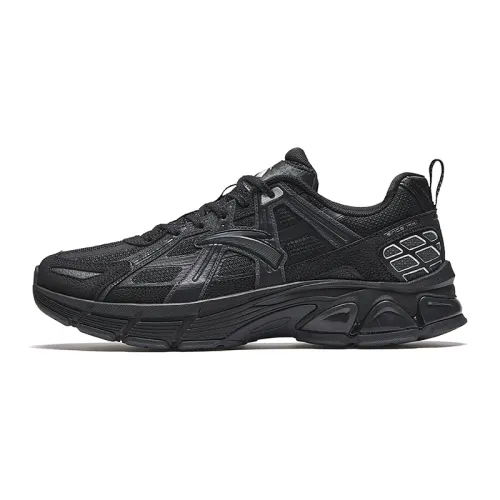 Anta Cushioning Slip Resistant Cushioning Slip Resistant Low top Casual Shoes Men's Black Gray