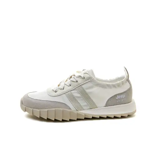 JEEP SPIRIT Textile, Synthetic Leather Low top Casual Shoes Women's White