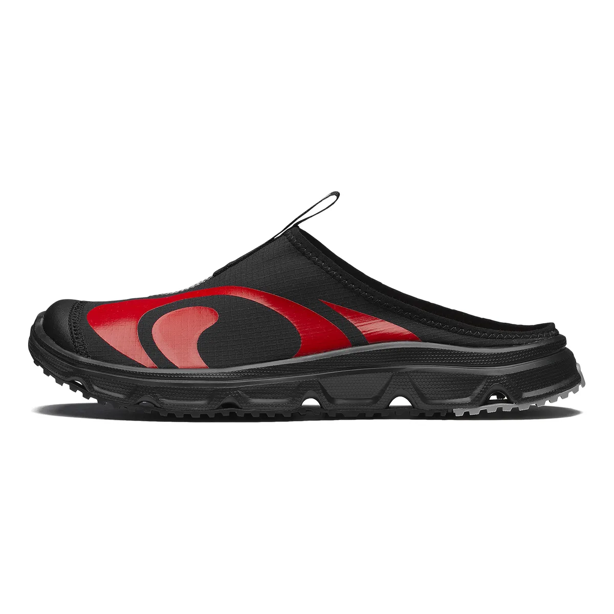 SALOMON RX Slide 3.0 Cushioning Breathable Sports Recovery Casual Shoes Unisex Black Alloy Fire Red