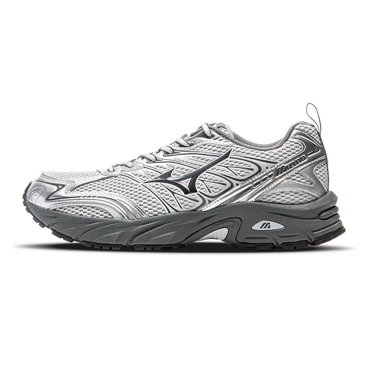 Mizuno LG 2000 Trendy Slip Resistant And Breathable Low top Casual Shoes Unisex Silver Gray