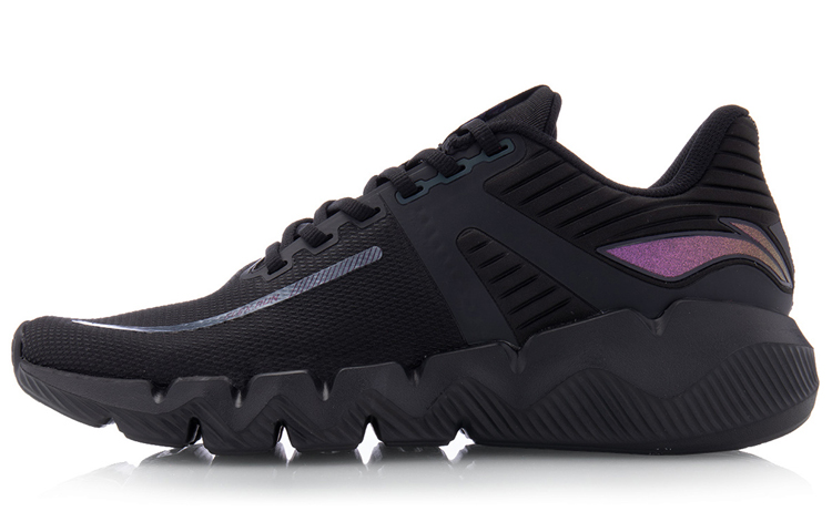 Li Ning LN Fle Comfortable Cushioning Breathable Lightweight Low top Casual Shoes Men's Black