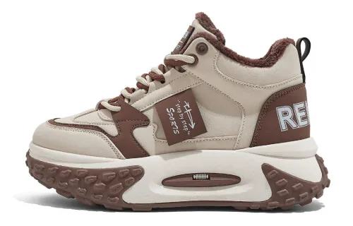 RENBEN Slip Resistant Abrasion Resistant Mid top Casual Shoes Women's Brown