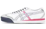 Onitsuka Tiger MEXICO 66 Cow Leather Breathable And Lightweight Low top Casual Shoes Unisex White Pink