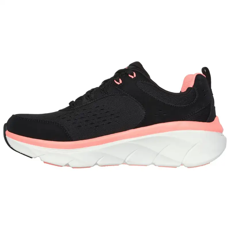 Skechers D'lux Walker Low top Casual Shoes Women's Black Pink