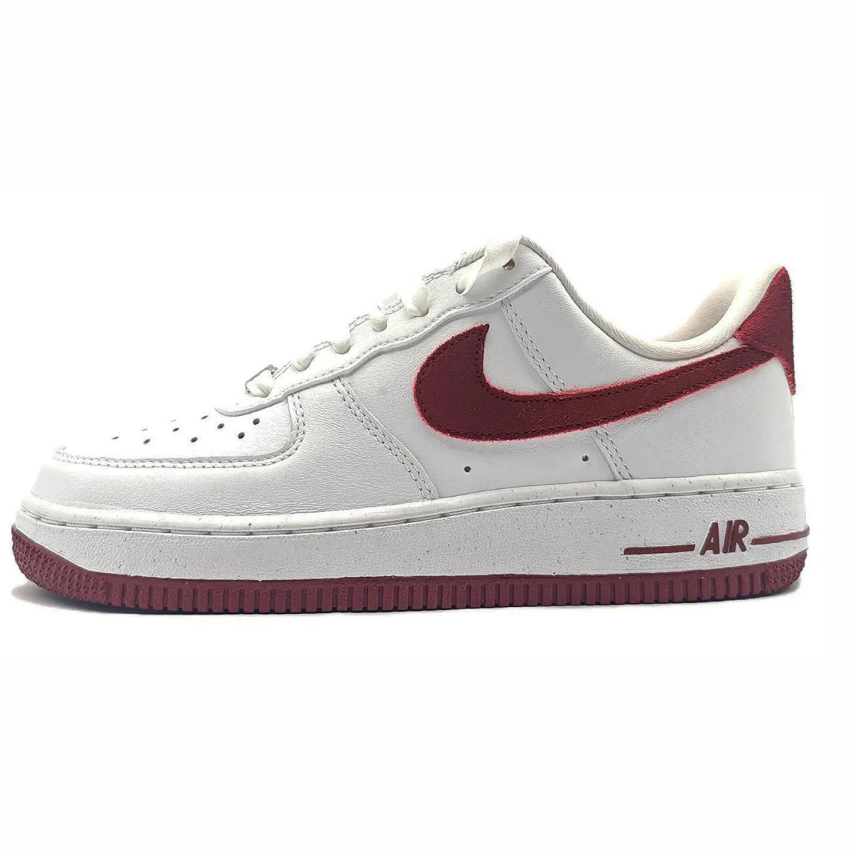 Nike Air Force 1 Velvet Angora Slip Resistant Slip Resistant Low top Casual Shoes Women's Burgundy