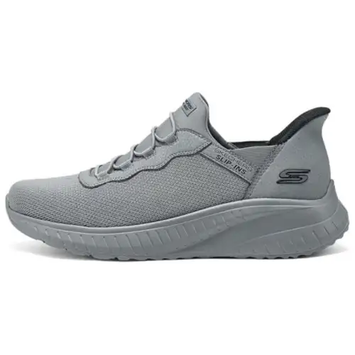 Skechers Bob's Textile, Synthetic Leather Low top Casual Shoes Men's Dark Gray