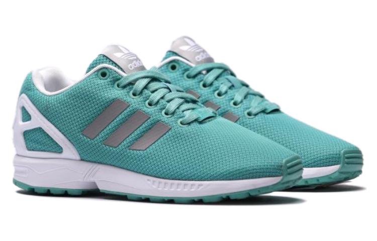 Женские кроссовки adidas originals ZX Flux (зелено-бело-черные) — Зелёный / белый / чёрный — фото 3