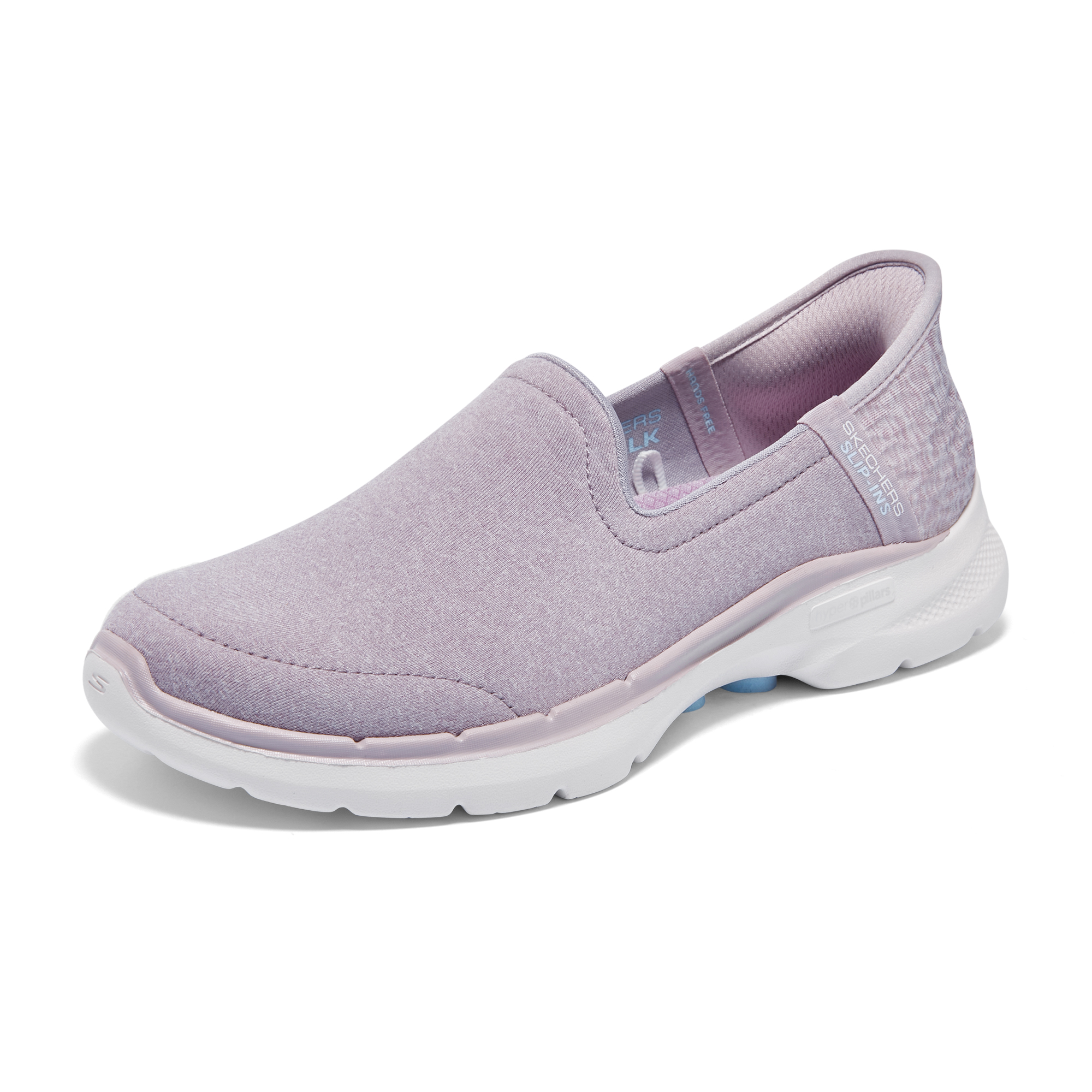 Skechers Go Walk 6 Hands Free Slip Ins Abrasion Resistant Low top Walking Shoes Women’s Light Purple