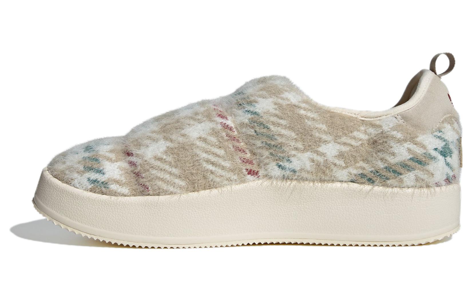 Adidas Originals Puffylette Fabric Comfortable Abrasion Resistant Breathable Low top Casual Shoes Unisex Beige