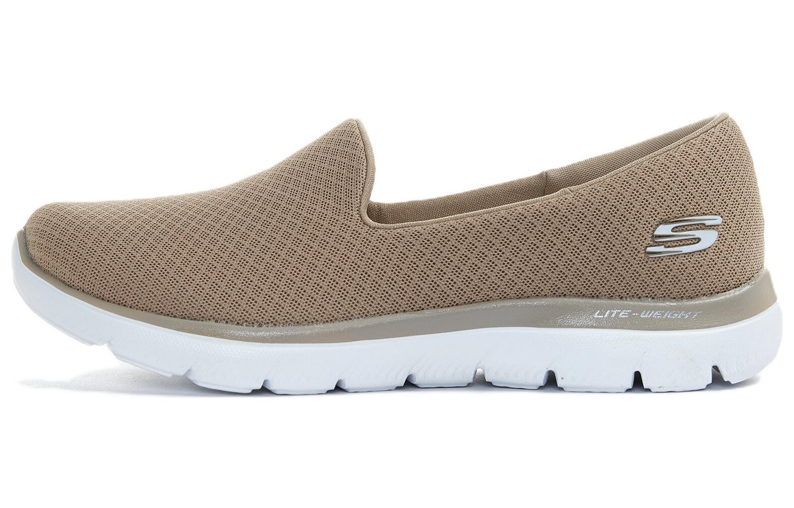 Skechers Summits Fabric Slip on Abrasion Resistant, Breathable, Lightweight Low top Sports Casual Shoes Women's Beige