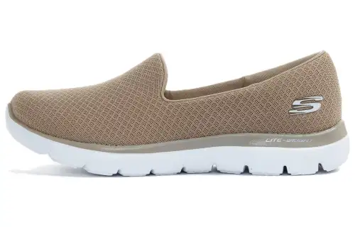 Skechers Summits Fabric Slip on Abrasion Resistant, Breathable, Lightweight Low top Sports Casual Shoes Women's Beige