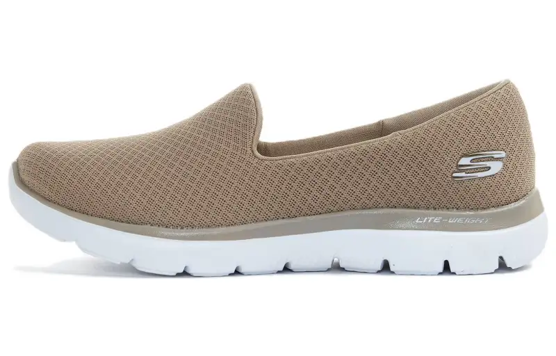 Skechers Summits Fabric Slip on Abrasion Resistant, Breathable, Lightweight Low top Sports Casual Shoes Women's Beige
