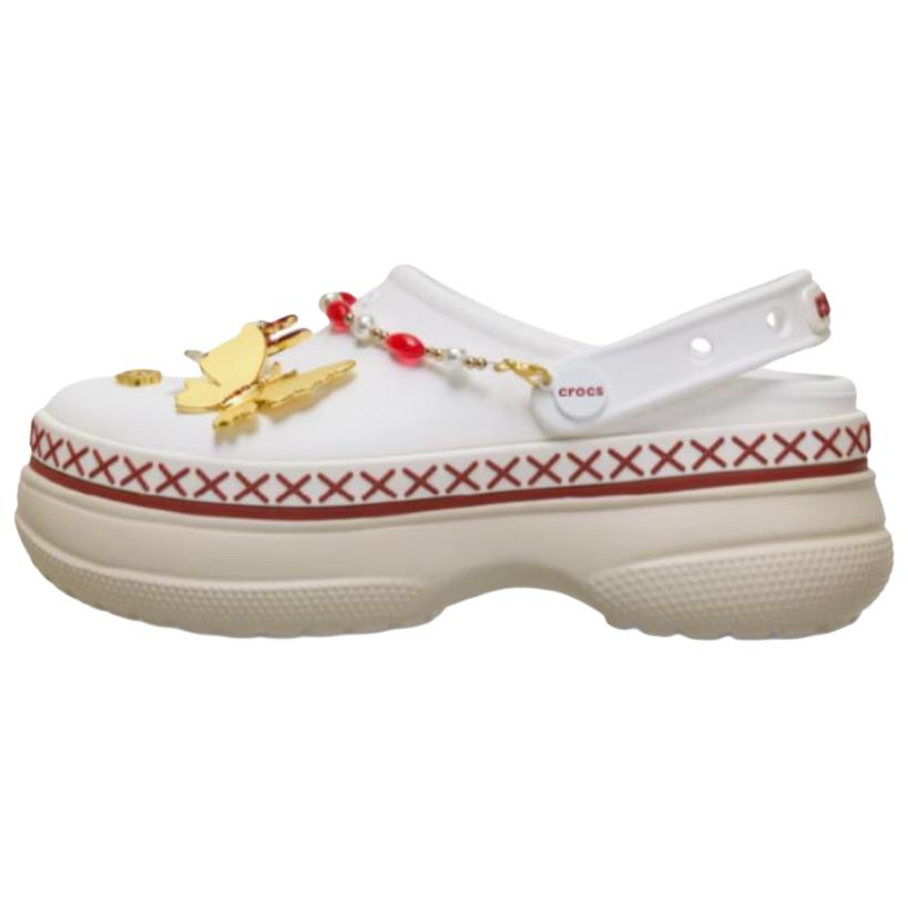 Сабо Crocs Stacked Crimson Gallop Clog (бежевые)