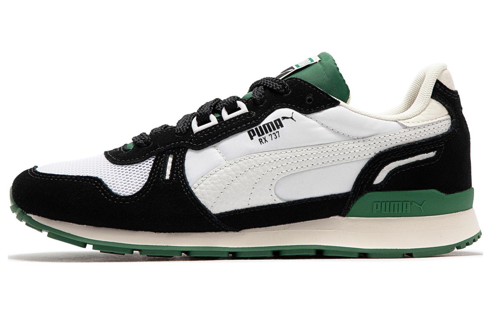 Кроссовки PUMA Rx 737 (черно-бело-зеленые)