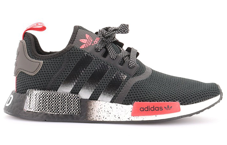 Кроссовки adidas originals NMD_R1 (черно-бело-красные) — Чёрный / белый / красный — фото 2