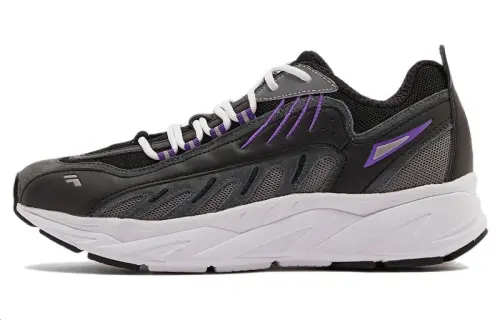FILA Low top Casual Shoes Men's Black White Purple