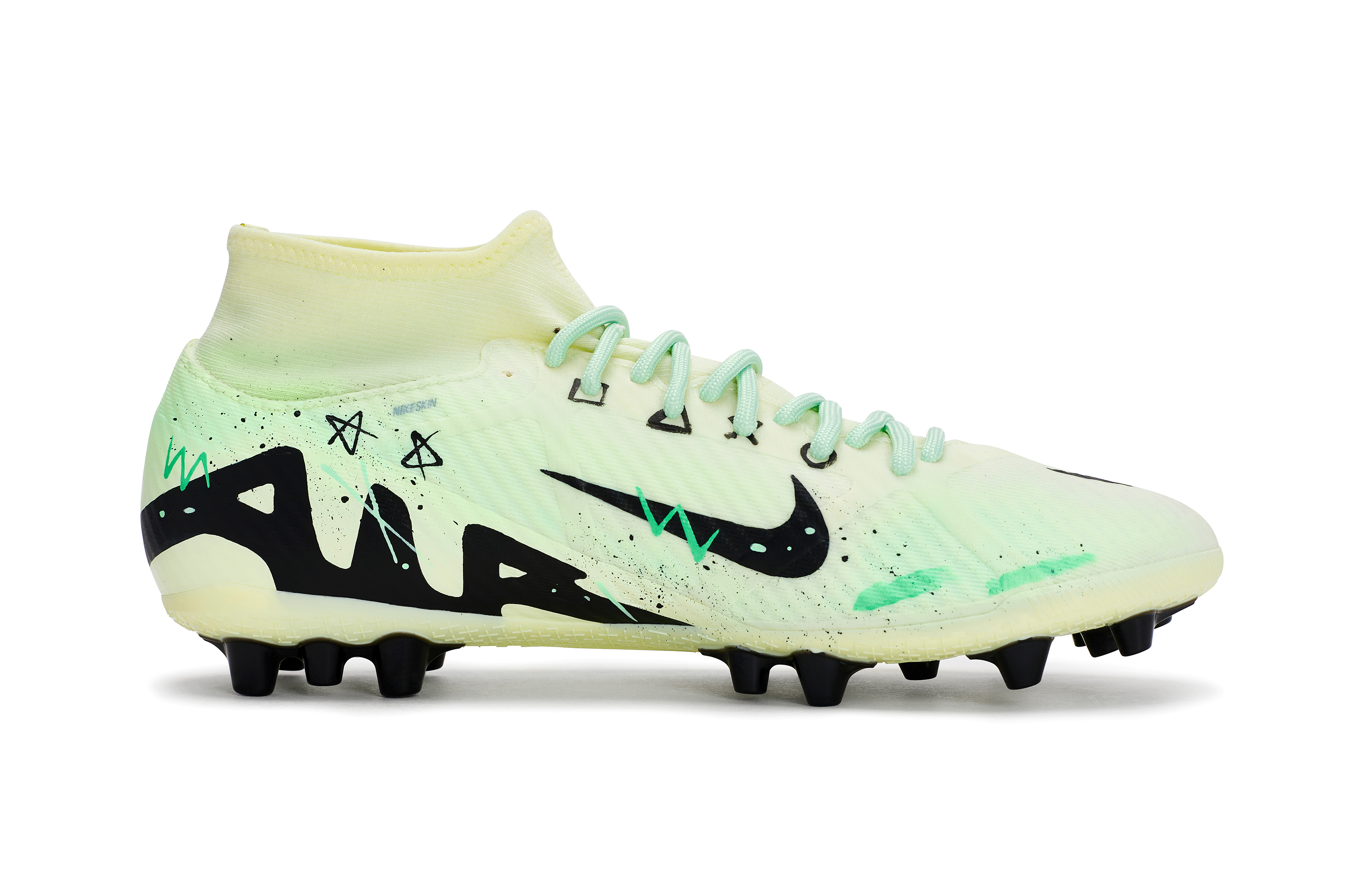 Nike Mercurial Superfly 9 AG Artificial Ground Slip Resistant Soccer Shoes Men’s Black Rice Green
