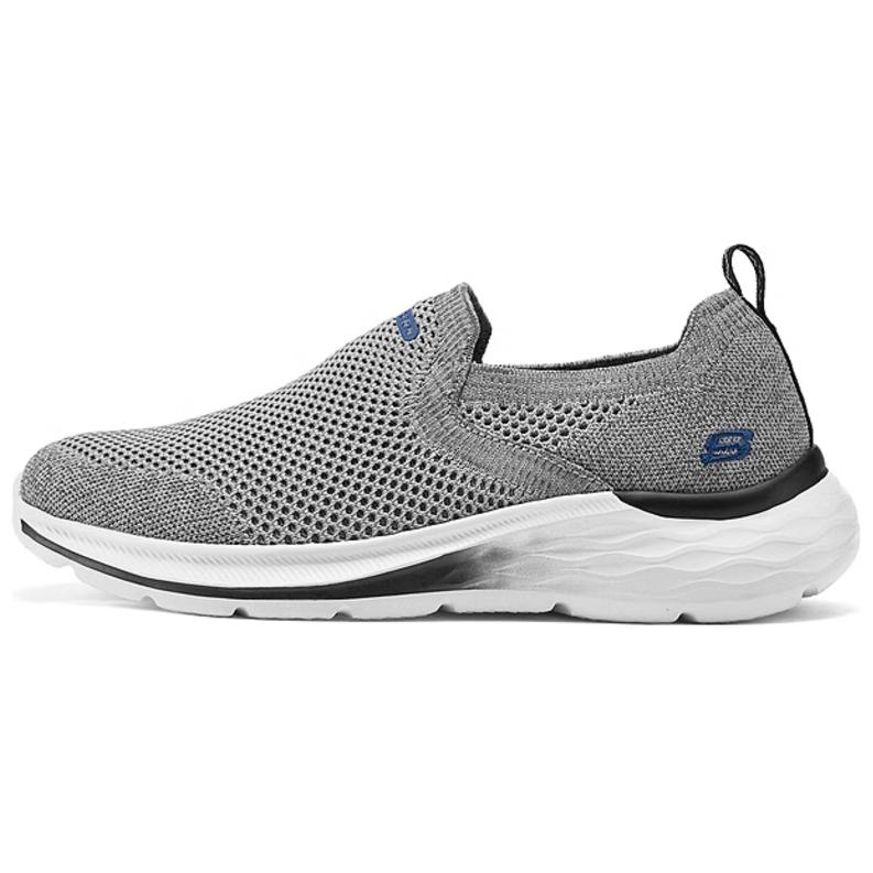 Skechers Casual Abrasion Resistant Abrasion Resistant Low top Casual Shoes Men’s Gray White