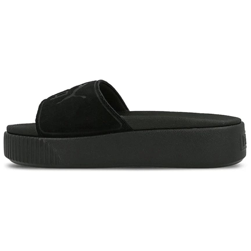PUMA Platform Abrasion Resistant Slide Slippers Women's Black