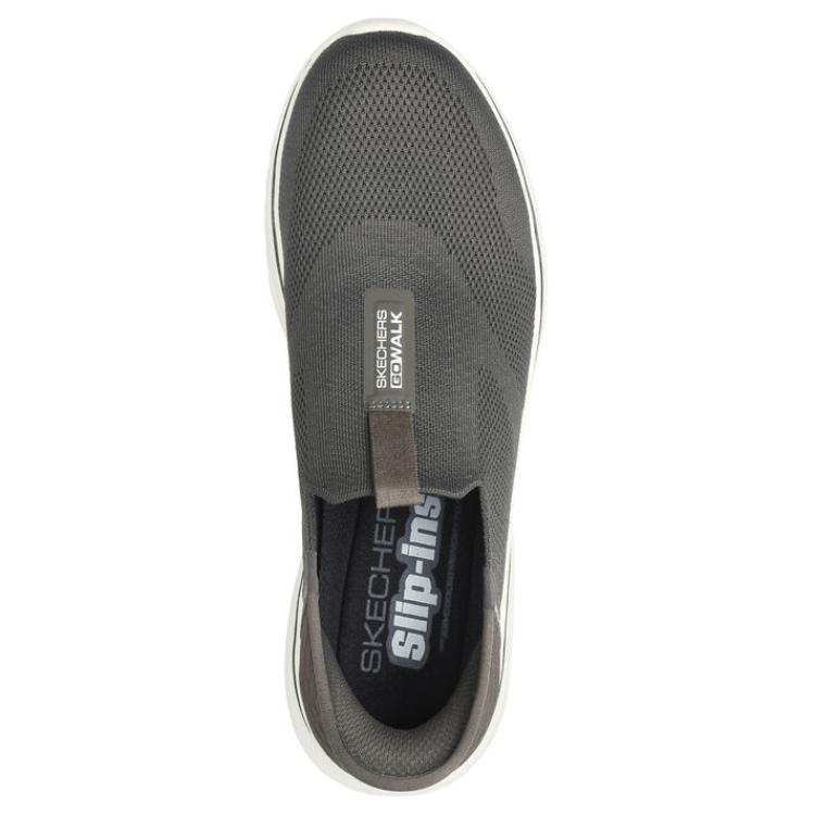 Skechers GO WALK 7 Abrasion Resistant Low top Casual Shoes Men’s Gray Brown