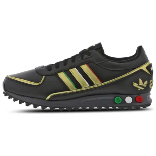 Adidas Originals La Trainer 2.0 Comfortable Slip Resistant Abrasion Resistant Low top Casual Shoes Men's Black Gold
