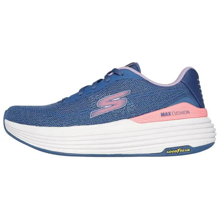 Skechers Max Cushioning Breathable Support Balance Low top Casual Shoes Women's Blue Pink