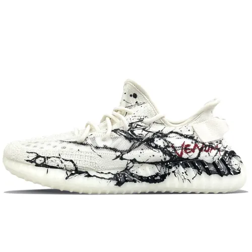 Adidas Originals Yeezy Boost 350 V2 Slip Resistant Abrasion Resistant Low top Casual Shoes Unisex White