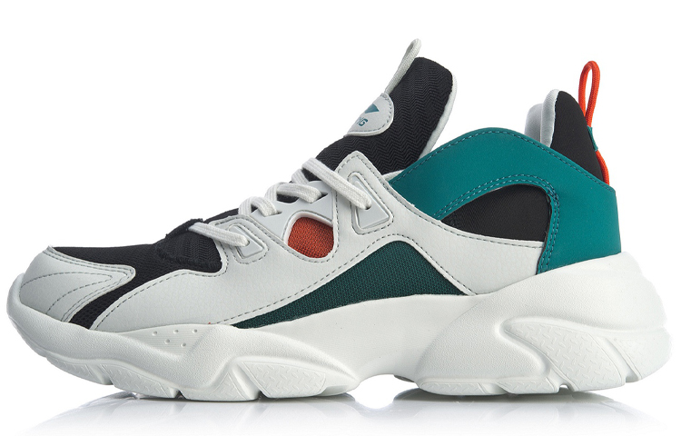 Li Ning Canglan Cushioning Breathable Lightweight Low top Athletic Shoes Men's White Green Black