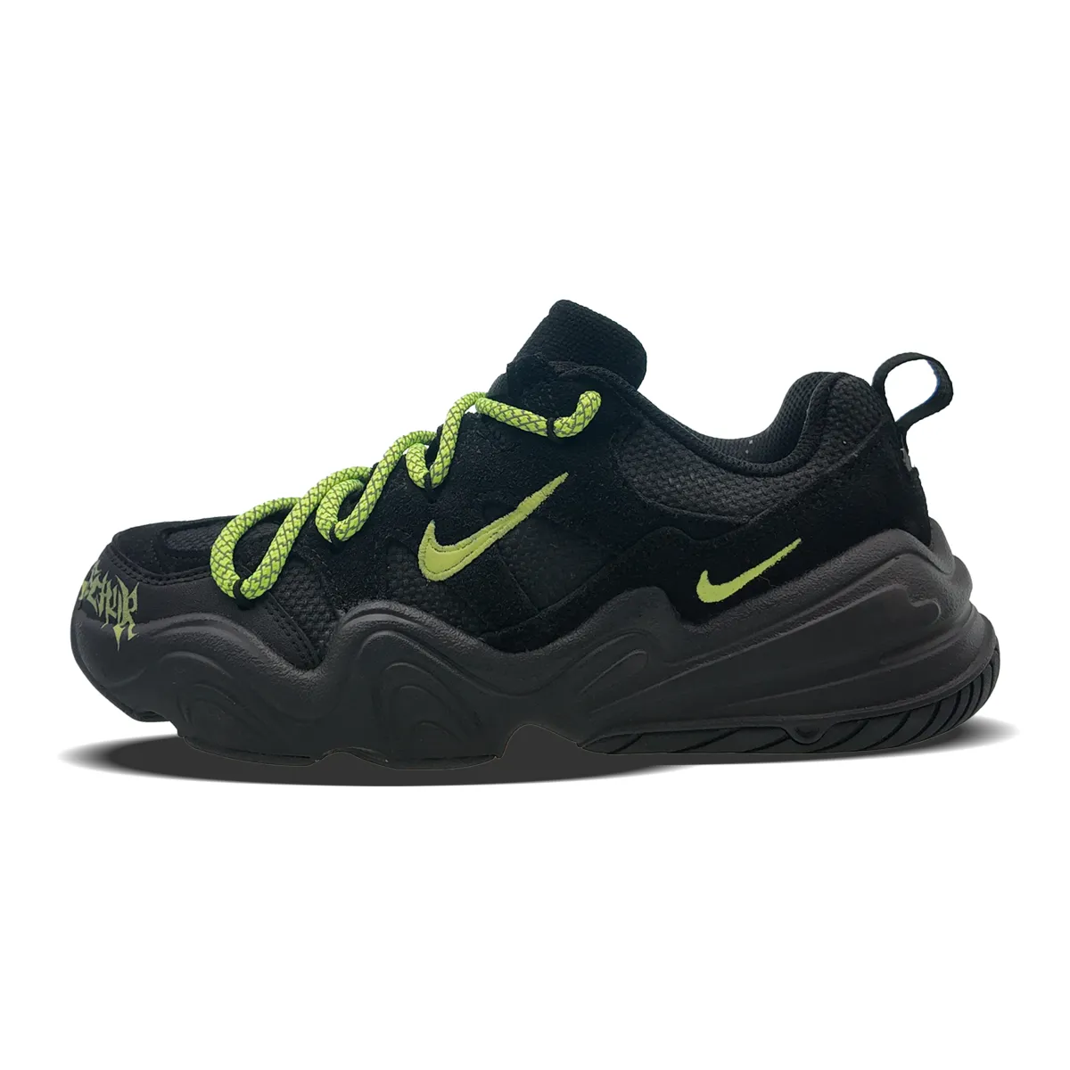 Nike Tech Hera Abrasion Resistant Low top Casual Shoes Unisex Black Green
