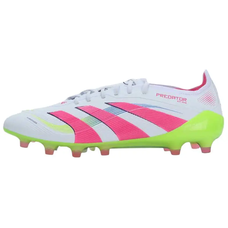 Adidas PREDATOR ELITE Slip Resistant Abrasion Resistant Soccer Shoes Unisex White Pink
