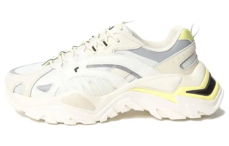 FILA Electrove Low top Casual Shoes Unisex White Yellow