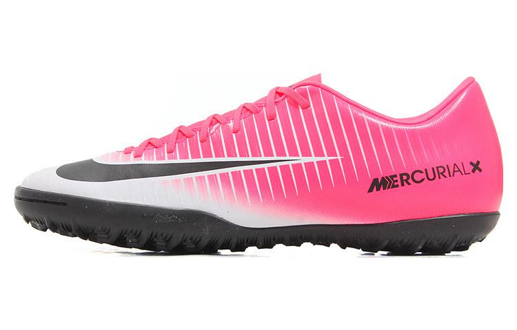 Nike Mercurial Victory 6 round head lace-up TF (glue nails) non-slip wear-resistant football shoes men's red and white