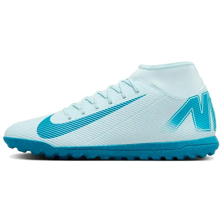 Nike Mercurial Superfly 10 Artificial Turf Slip Resistant Abrasion Resistant Soccer Shoes Men's Blue