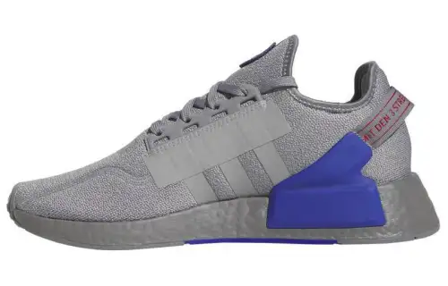 Adidas Originals NMD V2 Fabric Cushioning Low top Casual Shoes Men's Gray Blue